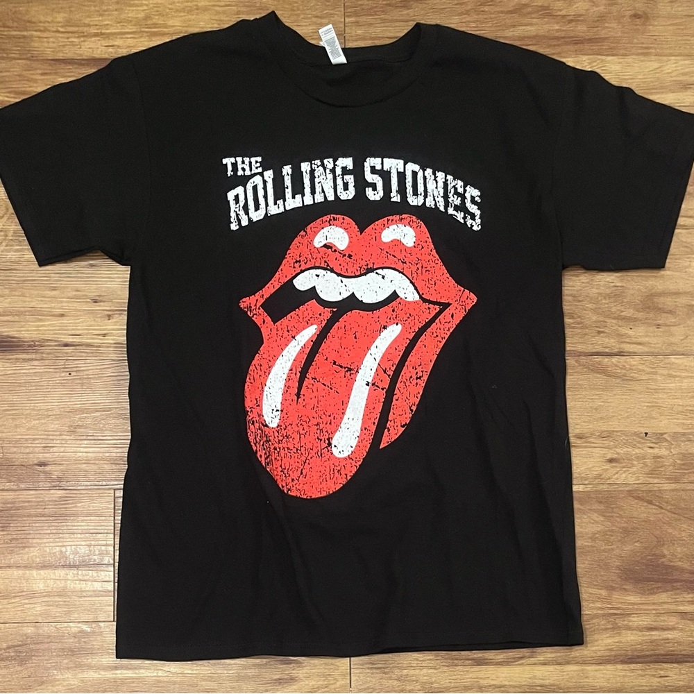 The Rolling Stones Graphic Tee with Red Tongue Logo